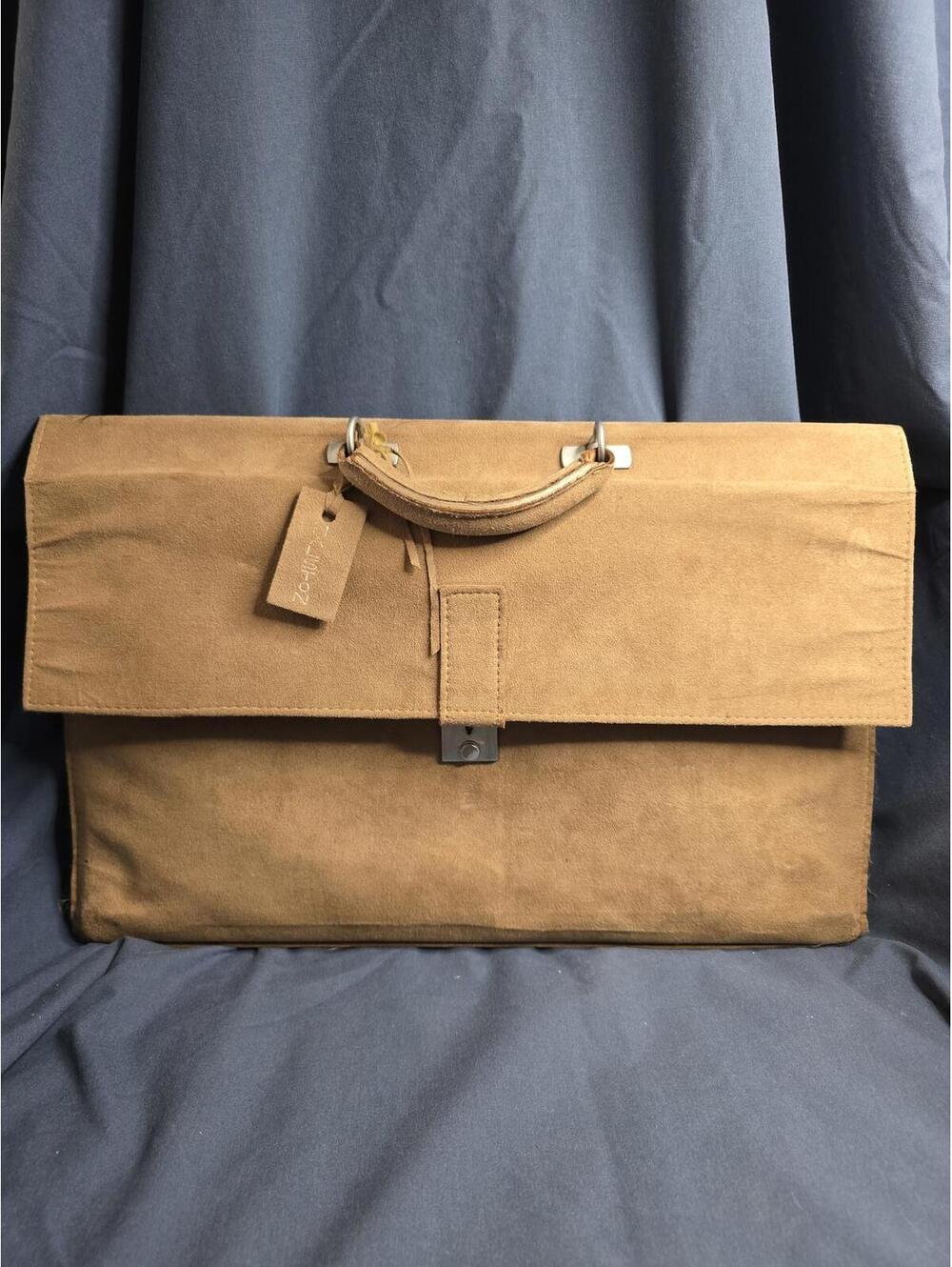 Vintage Hartmann Halston Ultra Suede Briefcase 1970’s With Lock Tan Brown